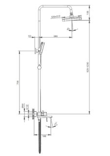 Душевая стойка Splenka S01.24.06 чёрный